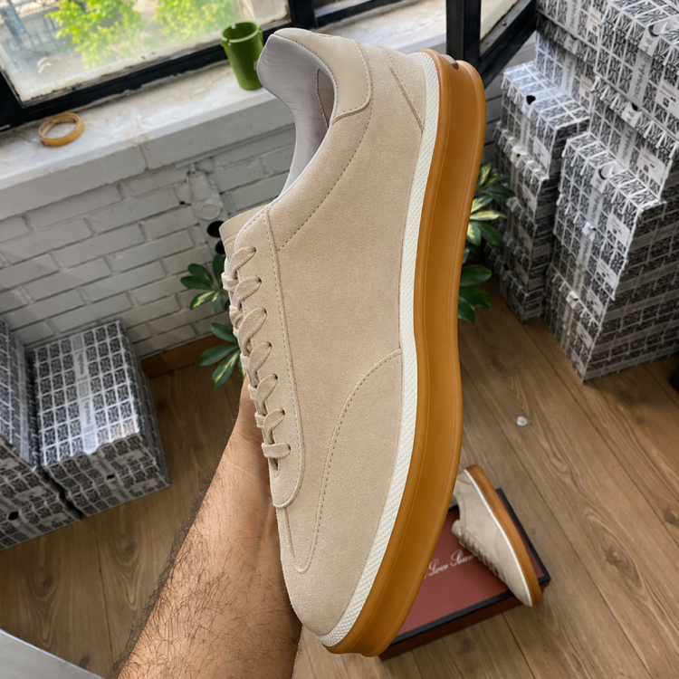 Bej Süet Erkek Sneaker | Günlük Premium Spor Ayakkabı