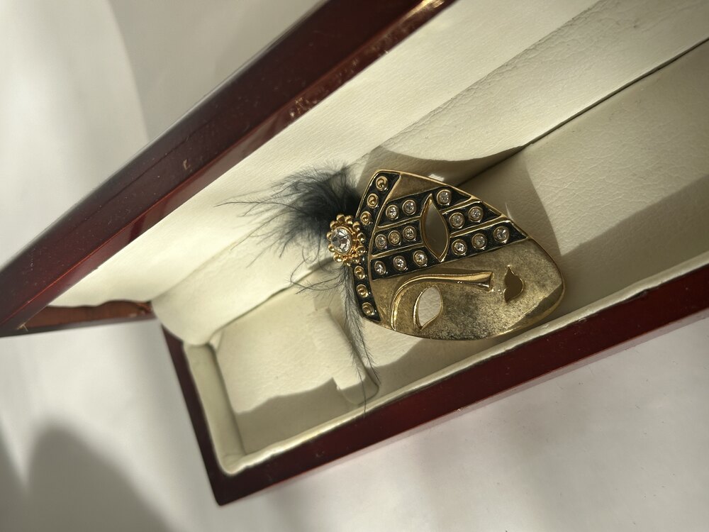 Vintage Maske Broş