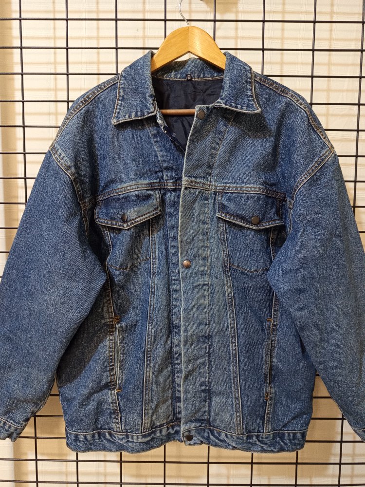 VİNTAGE TARZ BOMBER DENİM JACKET 
