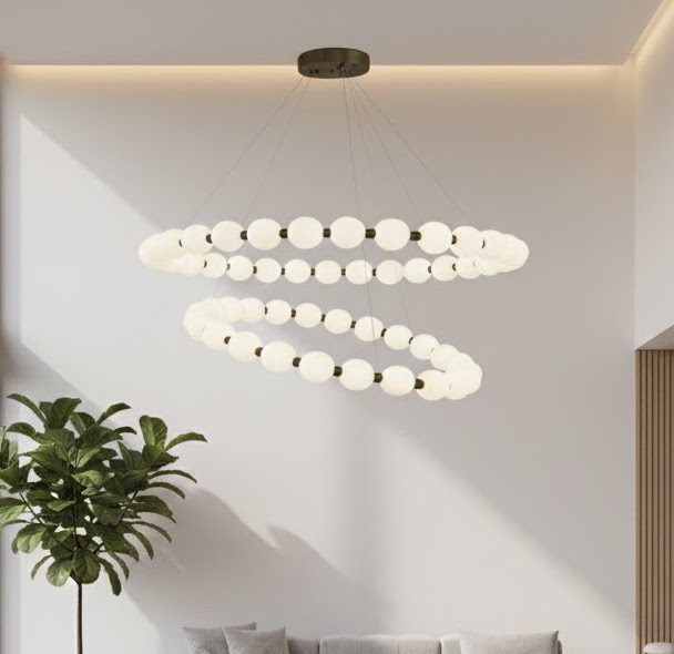 VonaLight 2'li (60-80 cm) İnci Top Sarkıt Avize VN 83511