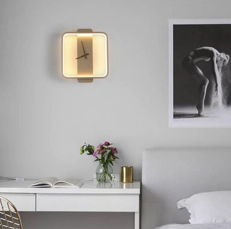 LED DUVAR APLİK KARE SAAT