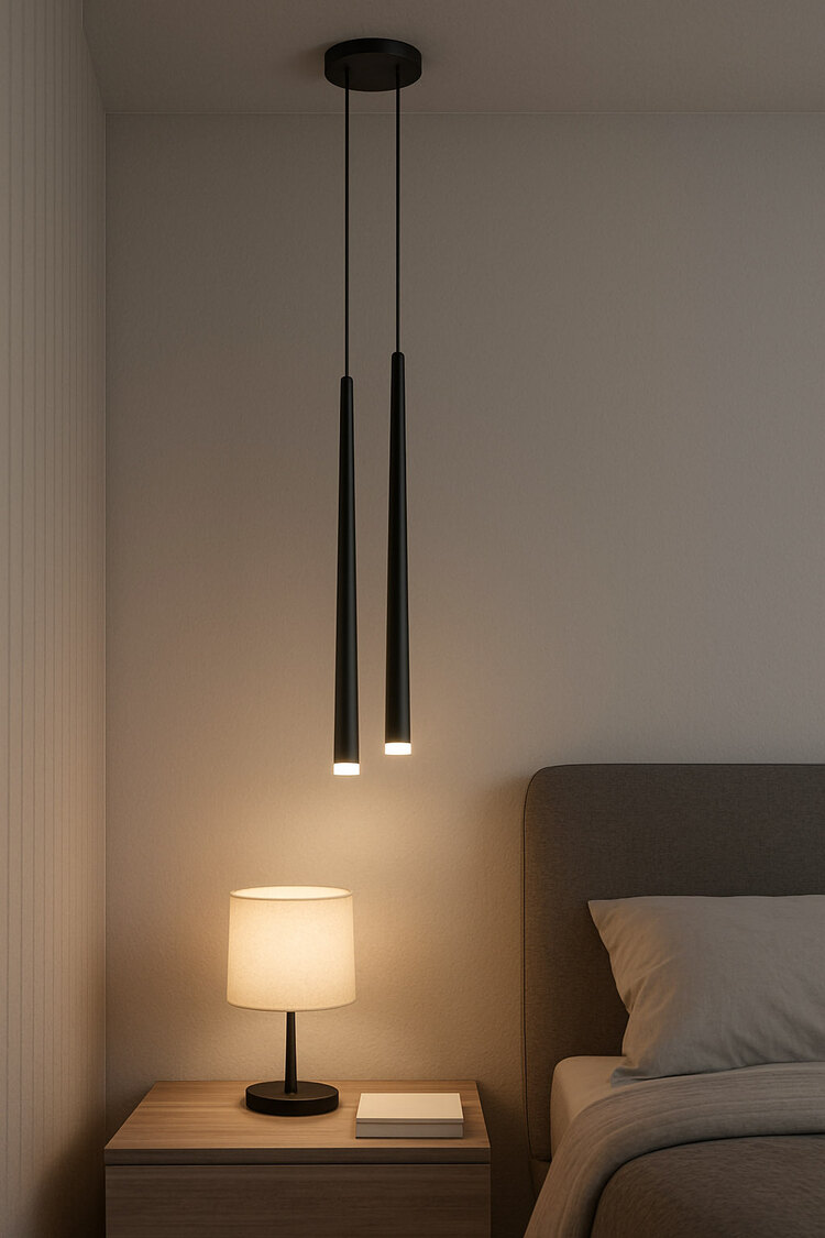 KONİK BORU LED SARKIT AVİZE 2 li