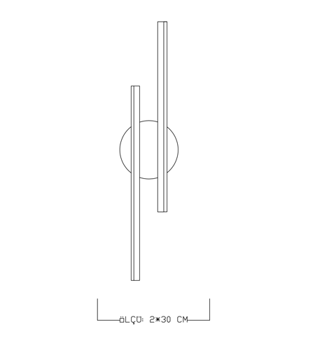 VonaLight 2'li Lineer Led Aplik 