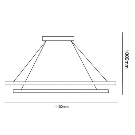 Led Sarkıt Avize 2'li Oval Model