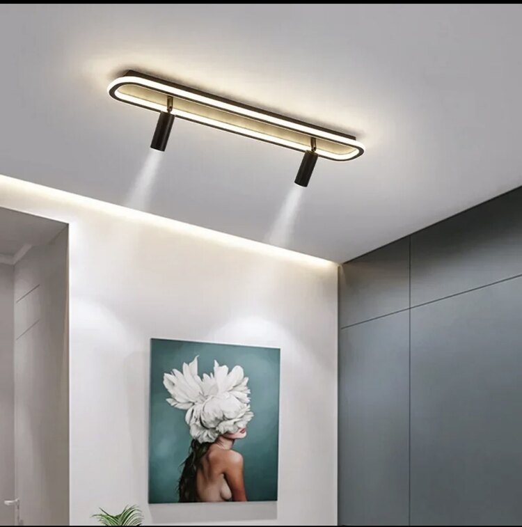 ELİPS PLAFONYER AVİZE 16x60 cm 2 SPOTLU
