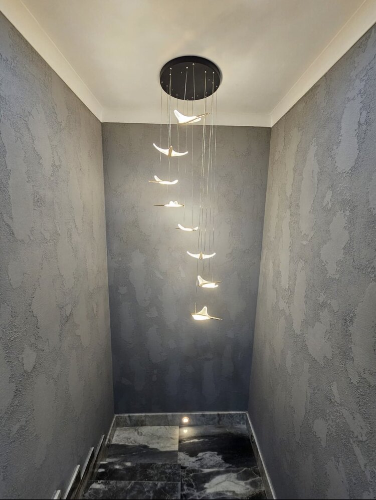 GALERİ BOŞLUĞU KUŞ LED AVİZE 8 li