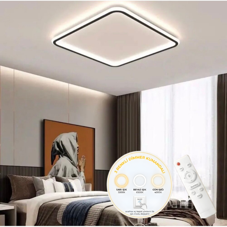 PLAFONYER LED AVİZE 60x60 cm
