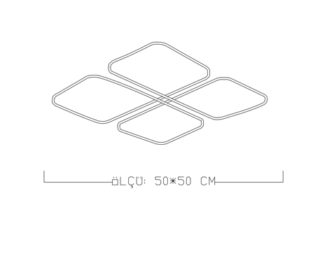 VonaLight 4 Kare Dilimli Plafonyer VN30038