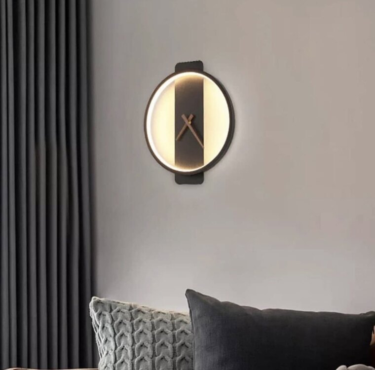 LED DUVAR APLİK YUVARLAK SAAT
