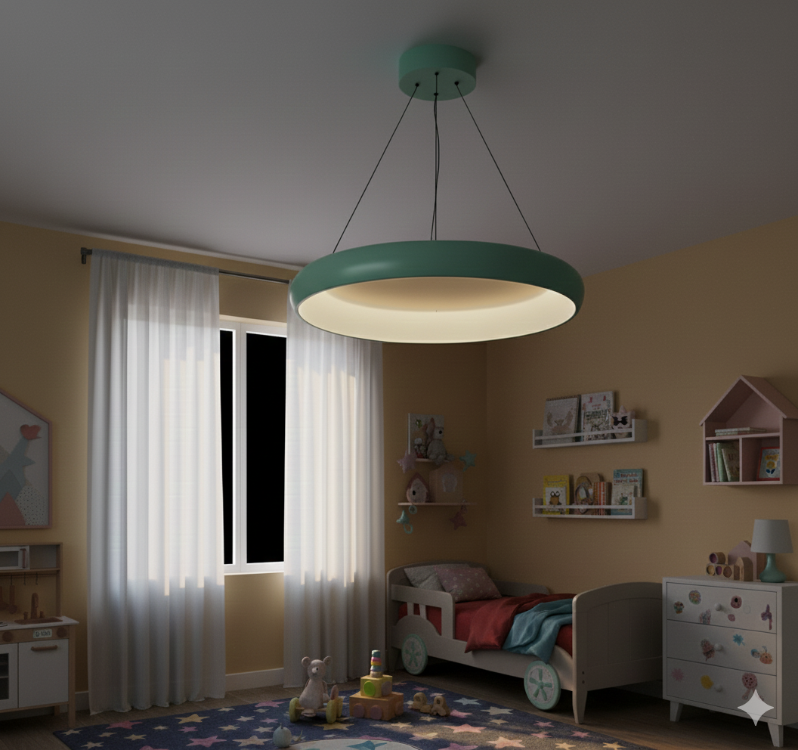 3 Işık Yeşil Çocuk Odası ECOVonaLight VN54119 