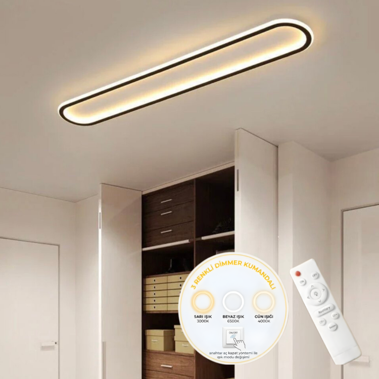ELİPS PLAFONYER LED AVİZE 16x40 cm