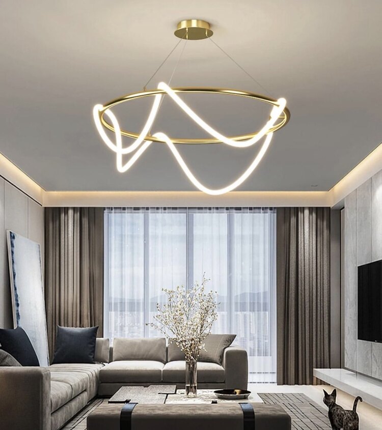 ÇEMBER LED SİLİKON AVİZE 80 cm