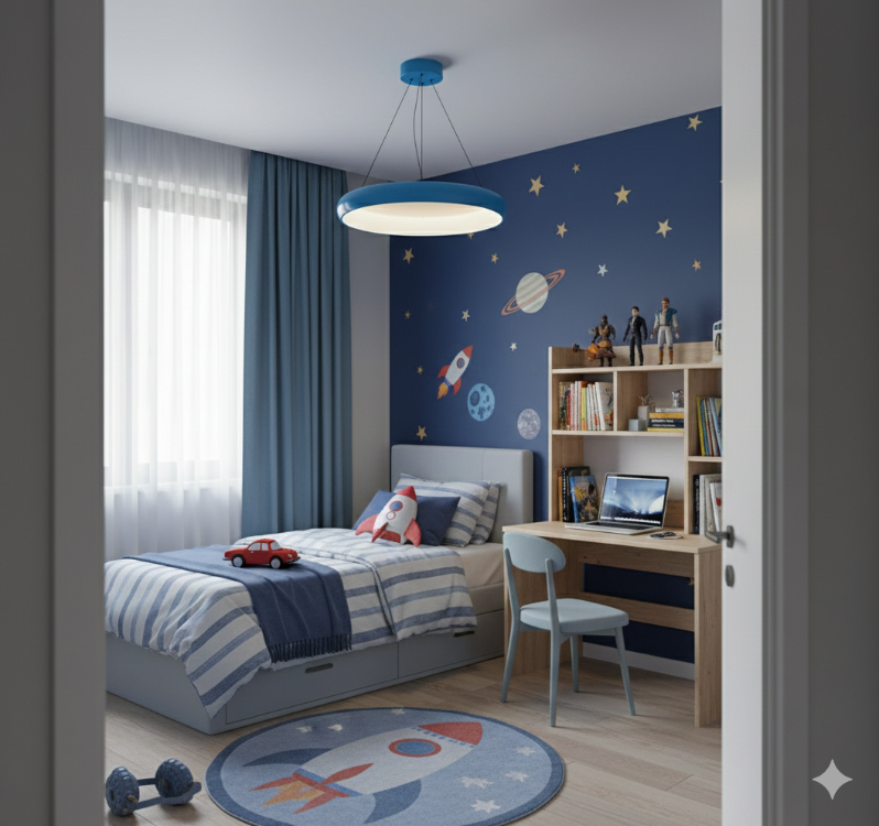 3 Işık Mavi Çocuk Odası ECO VonaLight VN54119