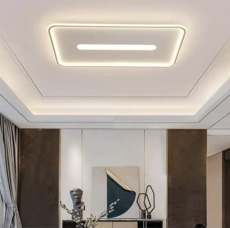 PLAFONYER LED AVİZE ORTASI IŞIKLI 90x60 cm
