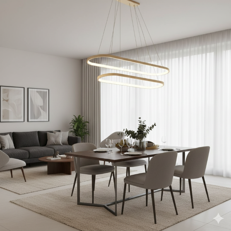 Led Sarkıt Avize 2'li Oval Model