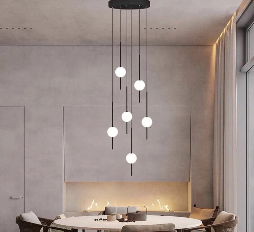 LED AKRİLİK TOP SARKIT AVİZE 6 lı