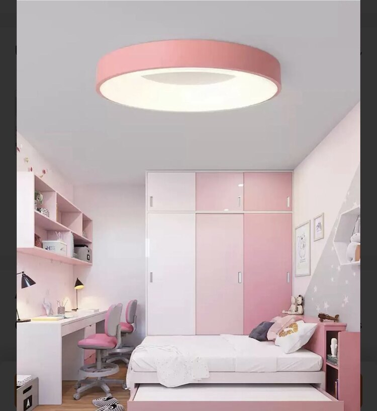 ECO LED AVİZE 50 cm 3 ışık PEMBE