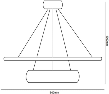 Led Sarkıt Avize Çember+ Davul VonaLight 