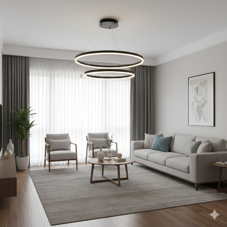 Led Sarkıt Avize 2'li Slim Çember