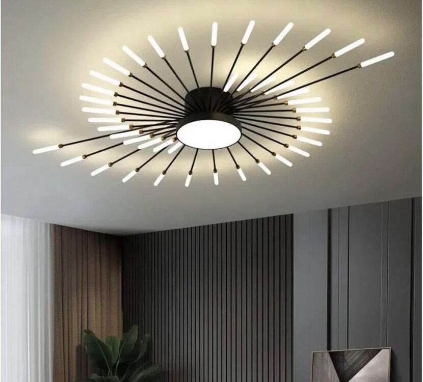 PLAFONYER AVİZE ORTASI IŞIKLI GÜNEŞ AKRİLİK
