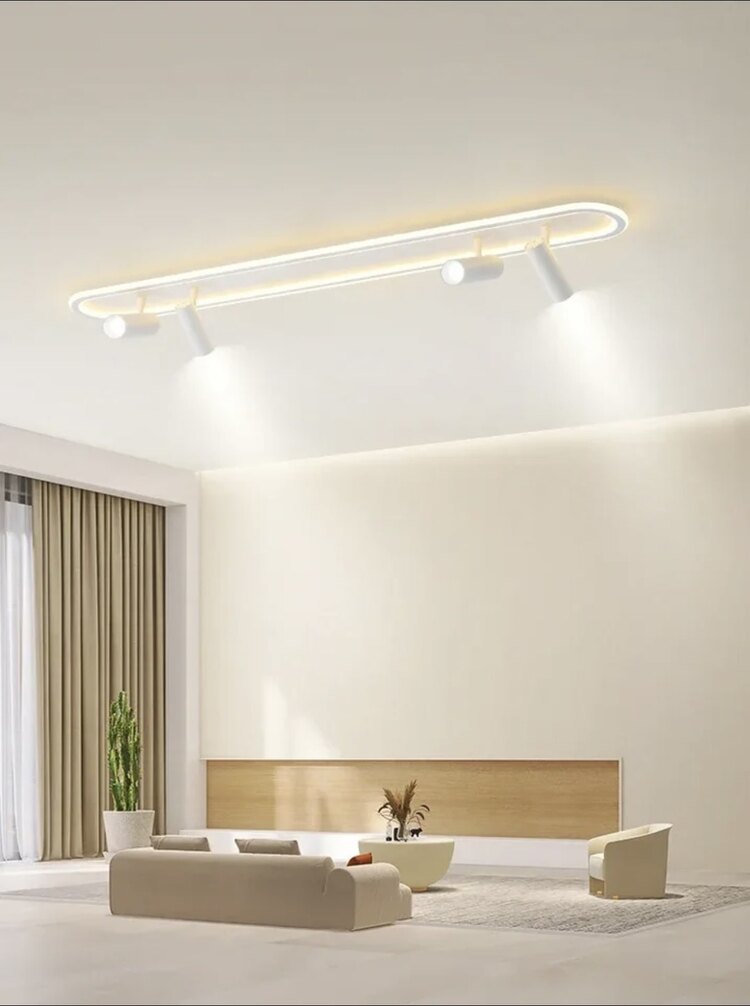 ELİPS PLAFONYER LED AVİZE 16x120 cm 4 SPOTLU