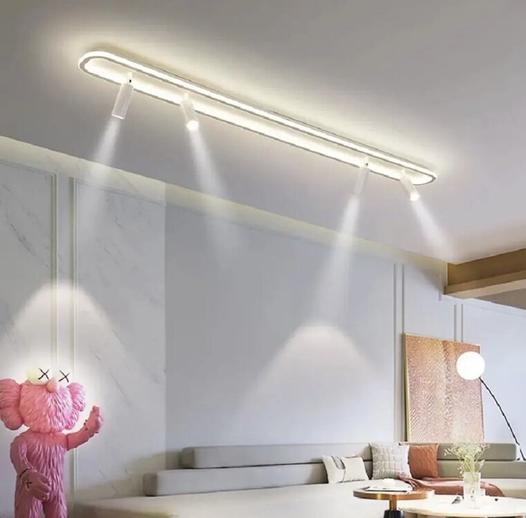 ELİPS PLAFONYER LED AVİZE 16x120 cm 4 SPOTLU