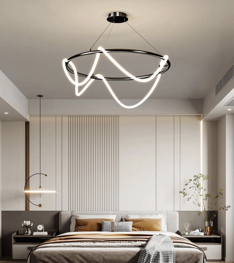ÇEMBER LED SİLİKON AVİZE 80 cm