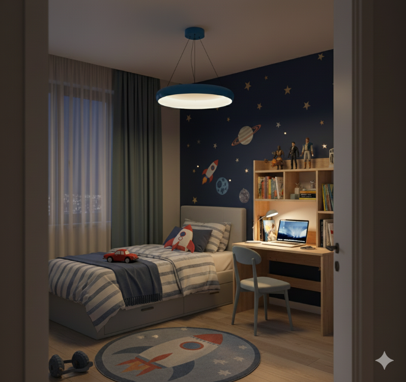 3 Işık Mavi Çocuk Odası ECO VonaLight VN54119