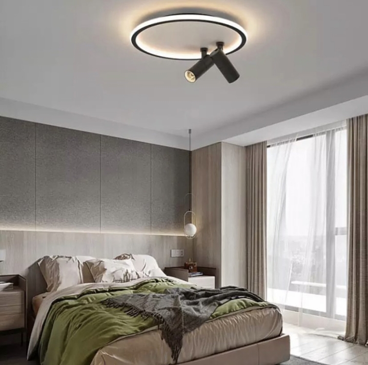 2 SPOTLU PLAFONYER AVİZE 40 cm