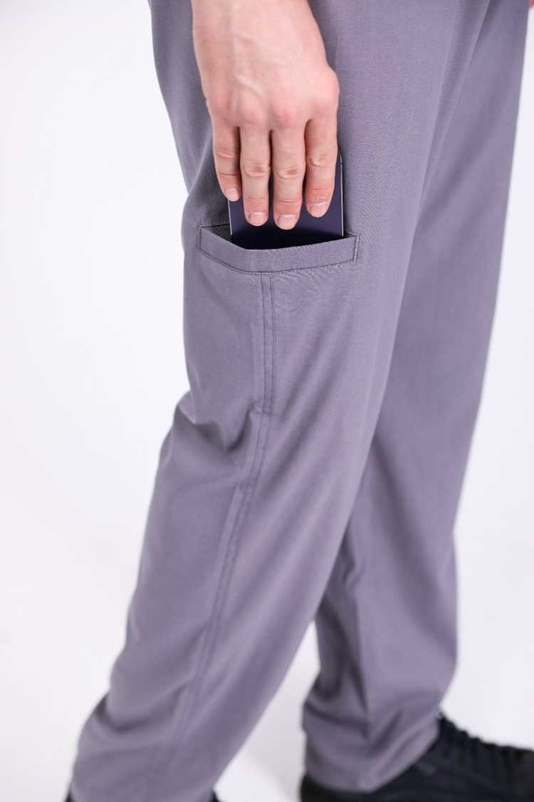 Classic Comfort Serisi Erkek Scrubs - Gri