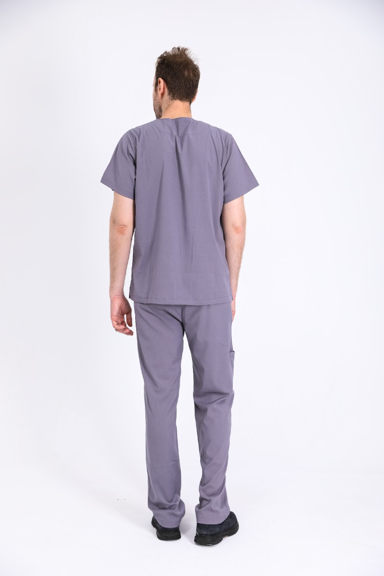 Classic Comfort Serisi Erkek Scrubs - Gri