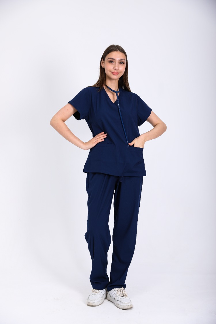 Classic Comfort Serisi Kadin Scrubs - Lacivert
