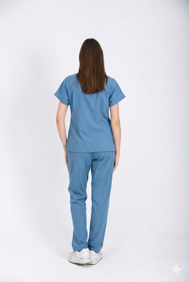 Classic Comfort Serisi Kadın Uniforma - Mavi
