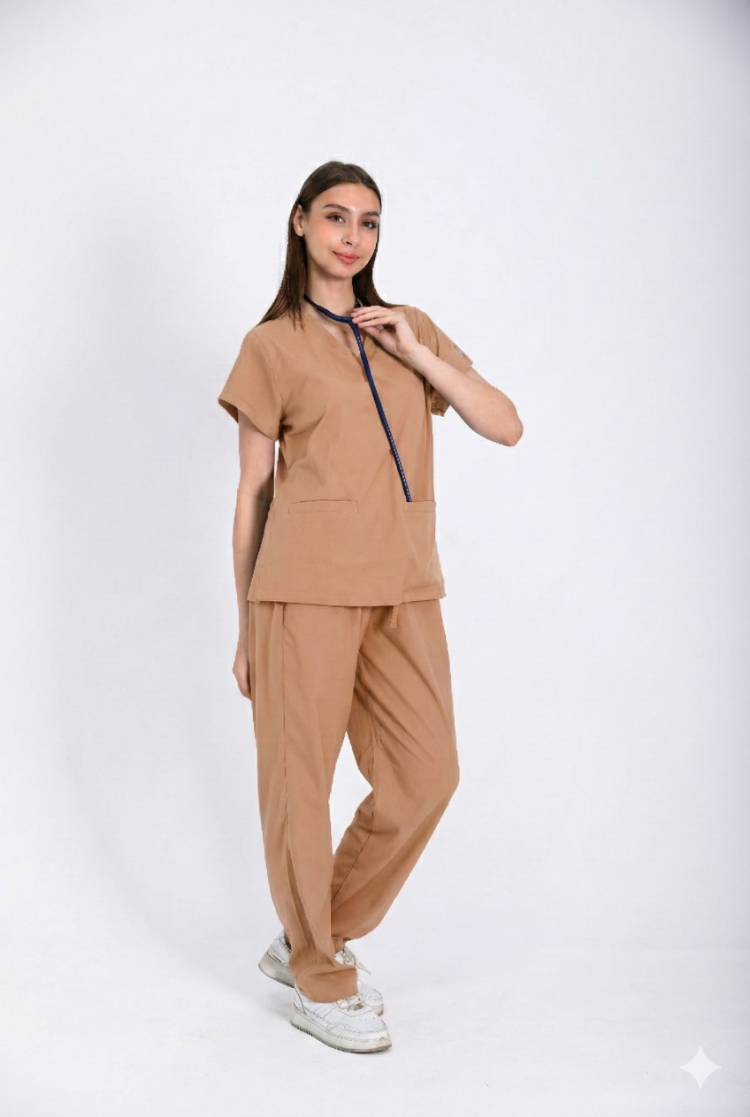 Classic Comfort Serisi Kadın Uniforma - Bej
