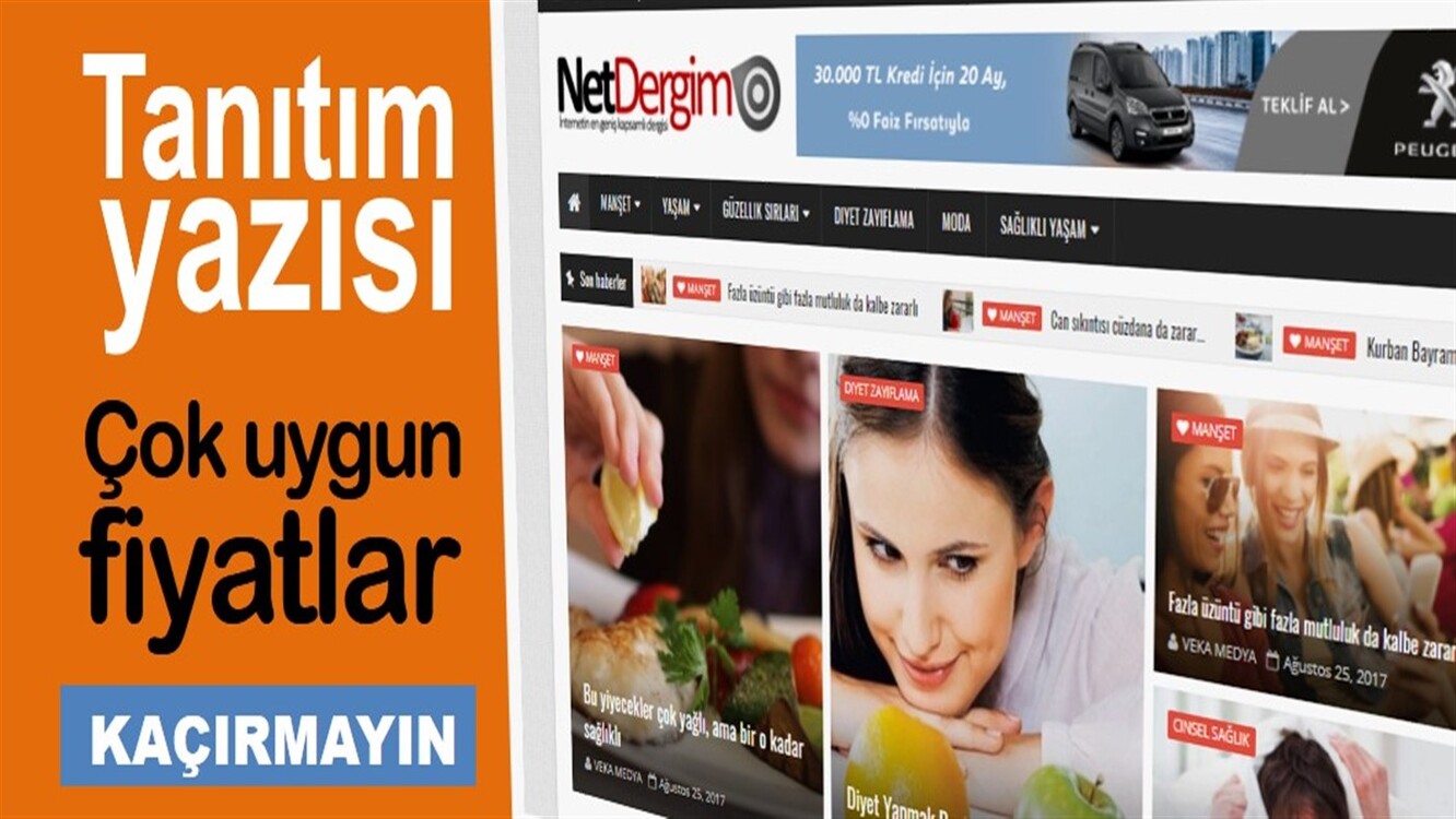 Netdergim.net sitemizde tanıtım yazınızı yayınlıyoruz