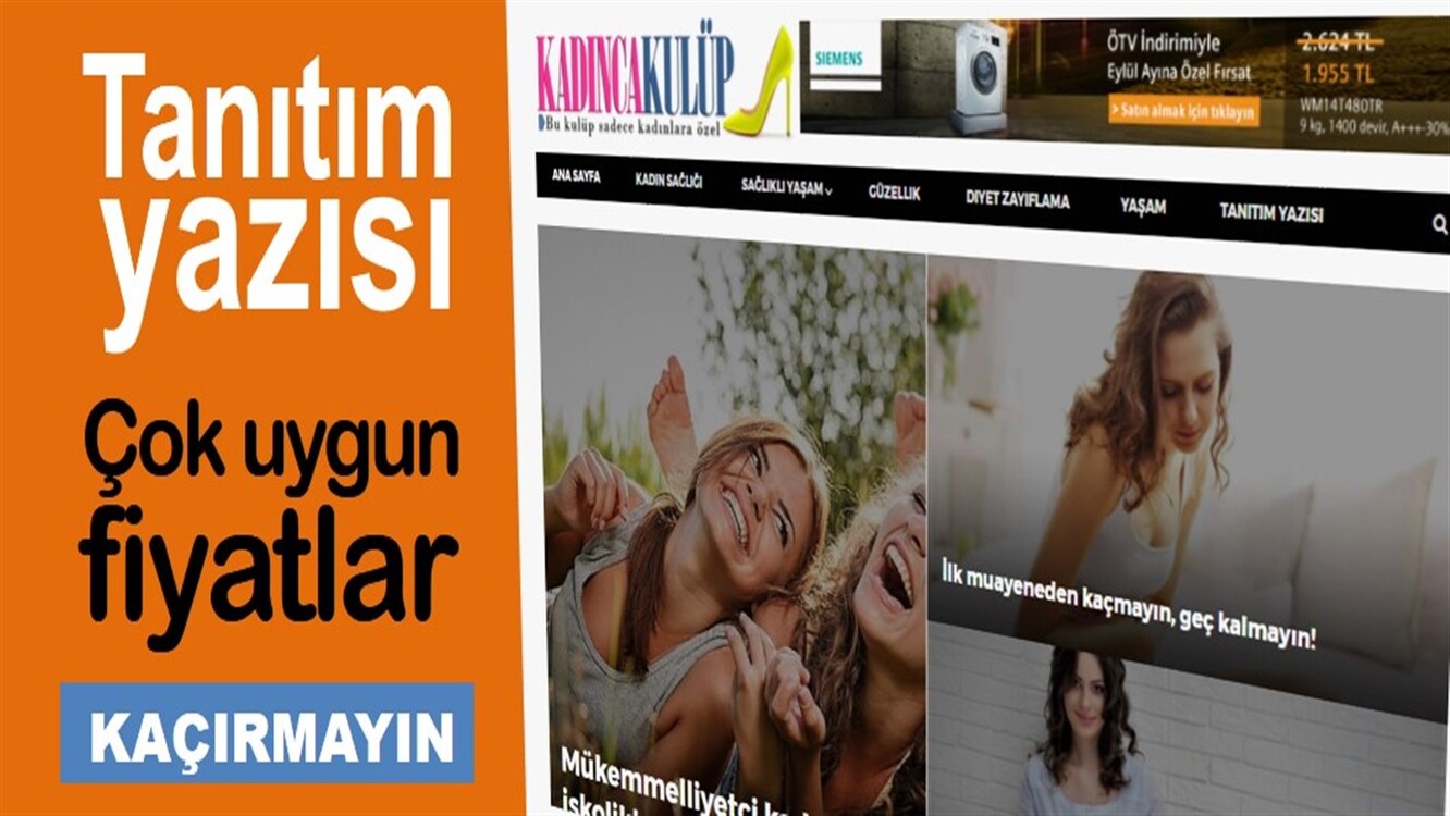 Kadınca Kulüp sitesinde tanıtım yazınızı yayınlıyoruz