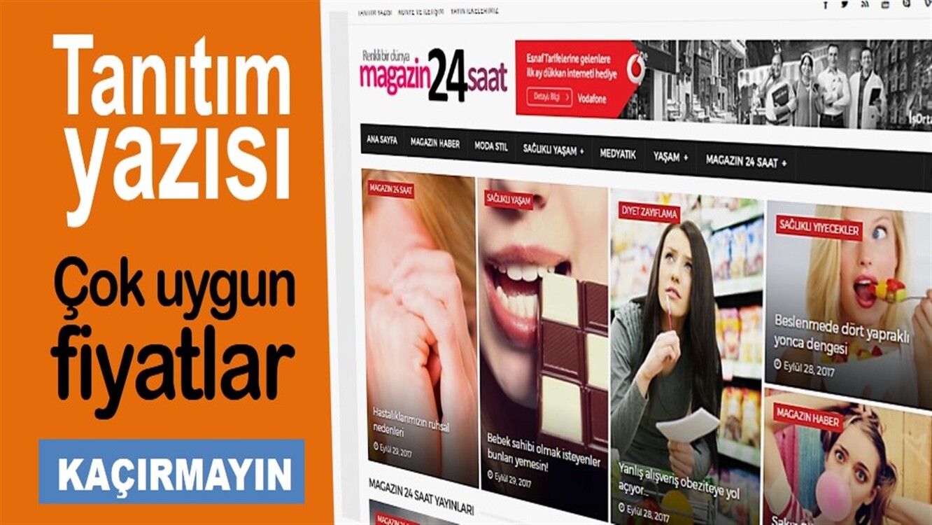 Magazin 24 saat sitemizde tanıtım yazısı yayınlıyoruz