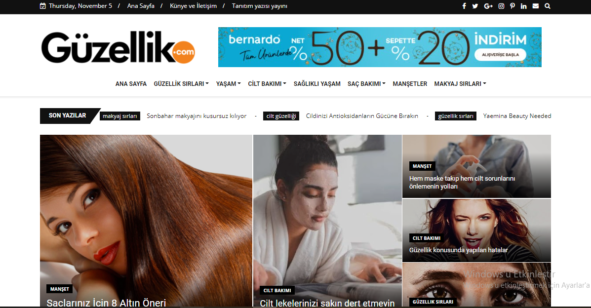Güzellik Nokta.com sitemizde tanıtım yazınızı yayınlıyoruz