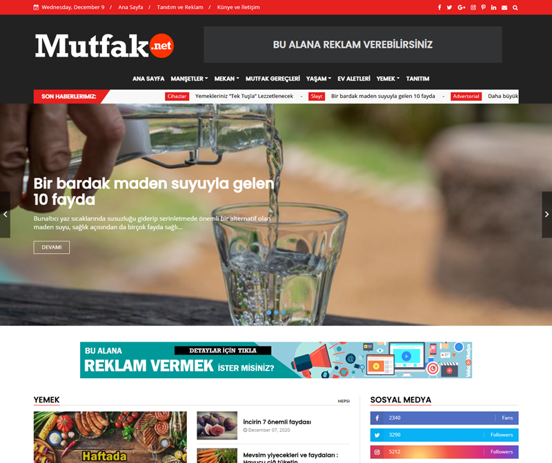 Mutfak Dergisi sitemizde tanıtım yazısı yayınlıyoruz