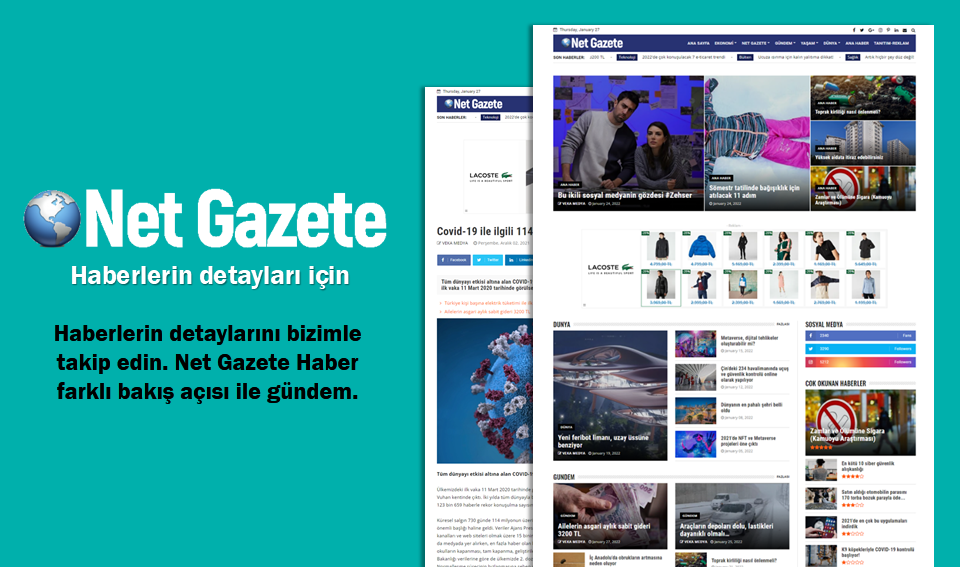 Net Gazete Haber sitemizde tanıtım yazınızı yayınlıyoruz