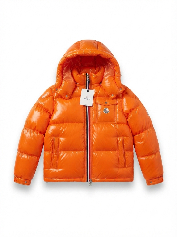 Şeritli moncler turuncu