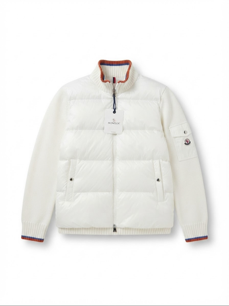 Beyaz moncler triko mont
