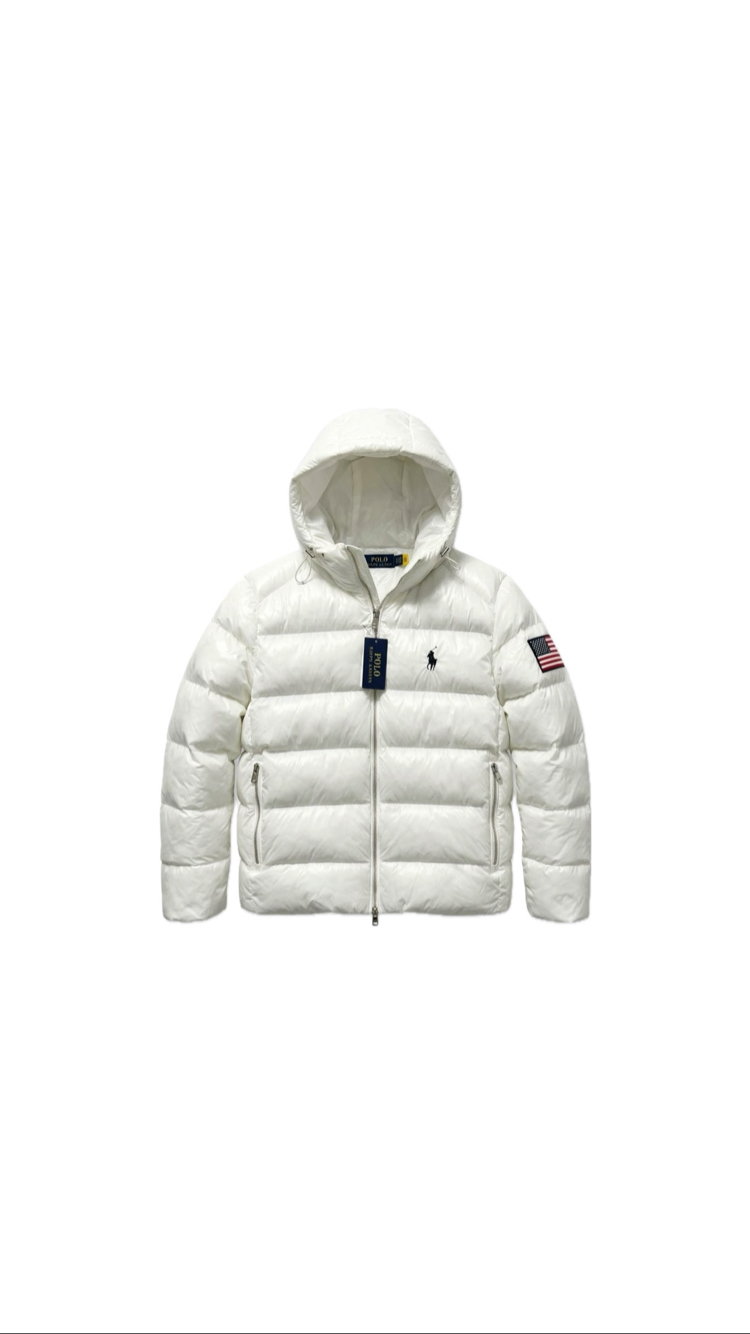 Velowear Bayraklı mont beyaz
