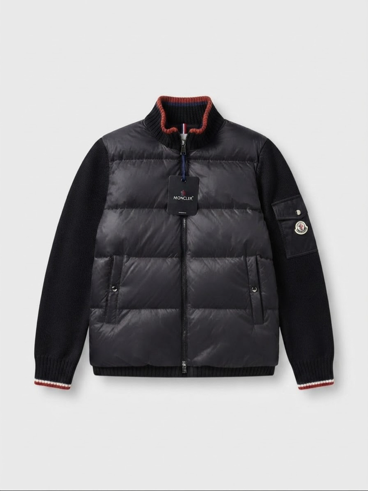 Siyah moncler triko mont