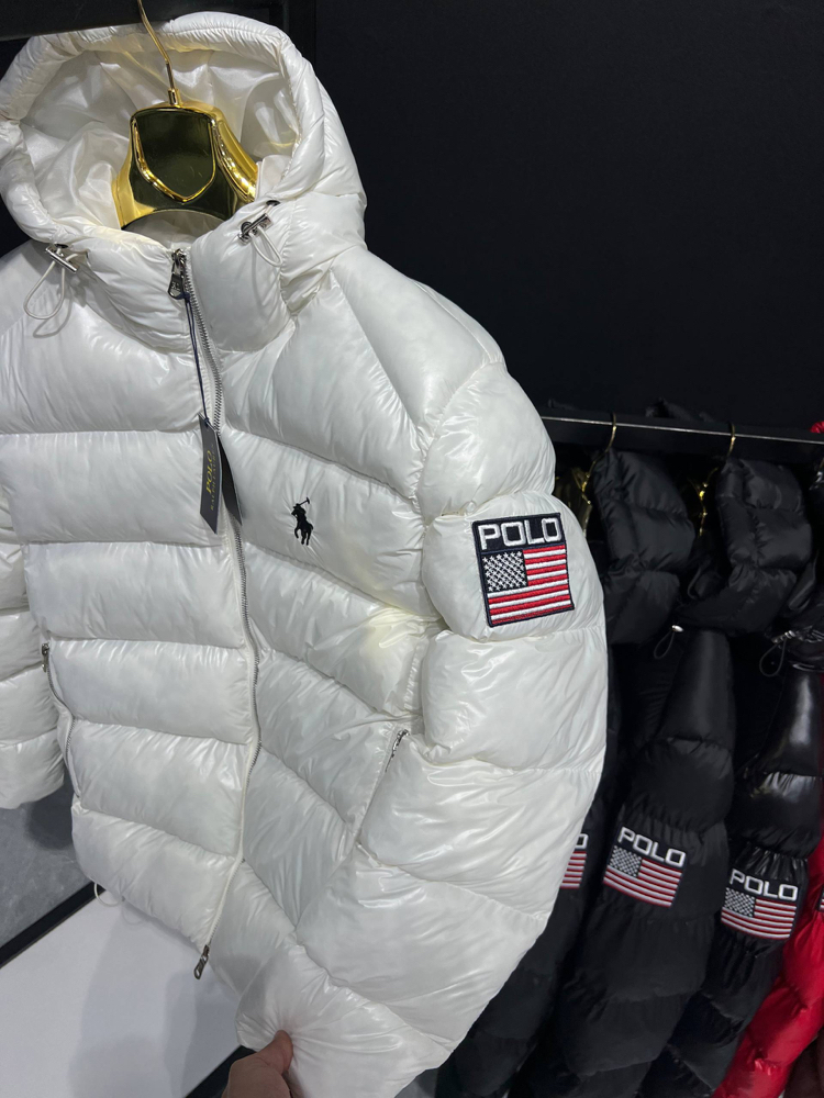 Velowear Bayraklı mont beyaz