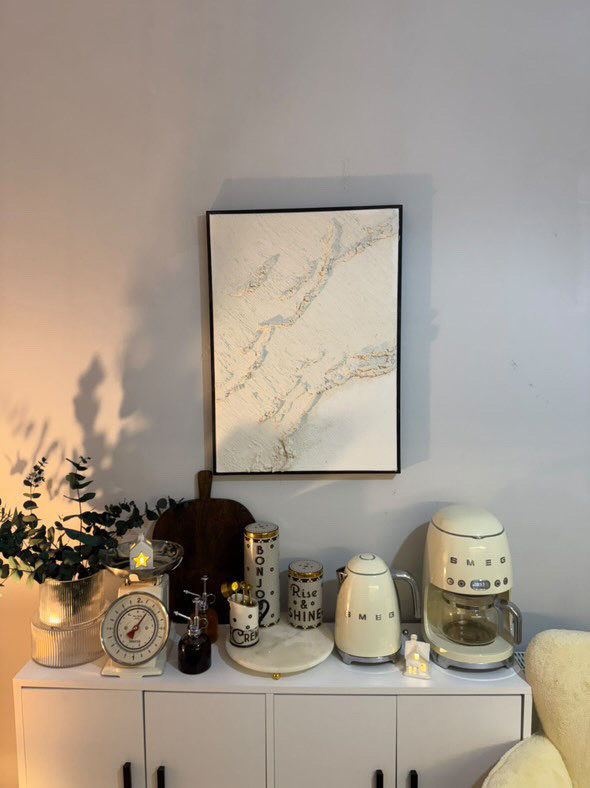Ocean No:2 Dokulu Tablo Tek (70x100cm ahşap çerçeveli) 