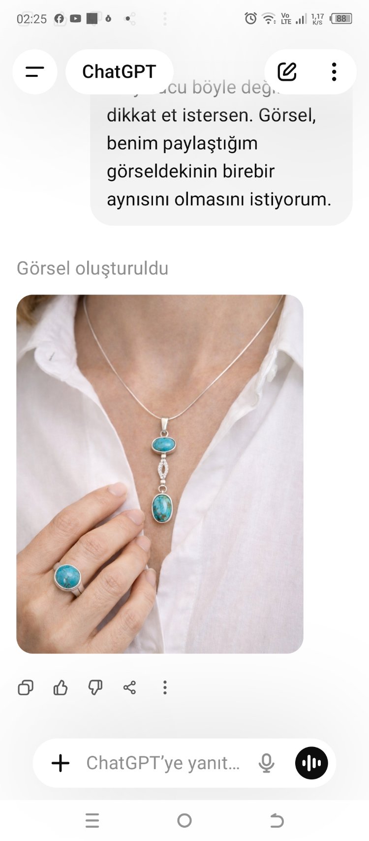 925 Ayar Gümüş Turkuaz Taşlı Set