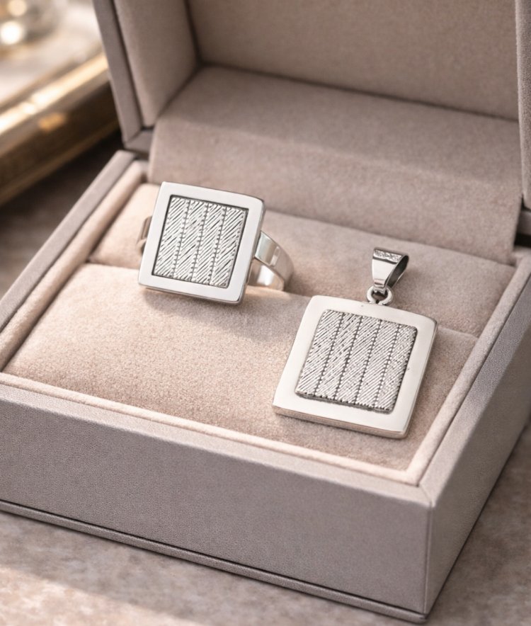 Hand made, 925 ayar gümüş Trabzon hasırı set