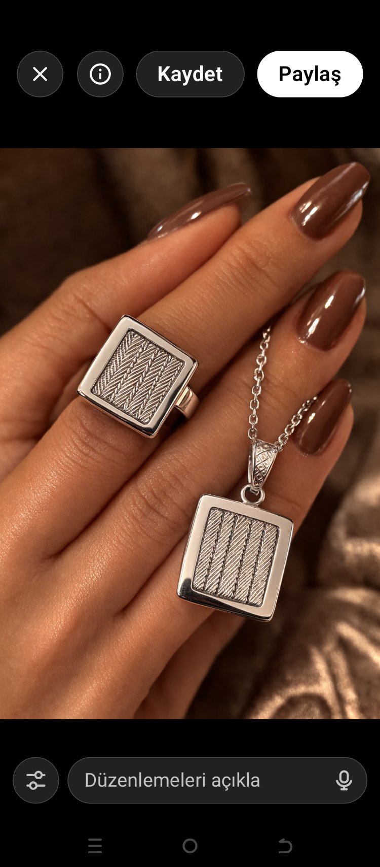 Hand made, 925 ayar gümüş Trabzon hasırı set