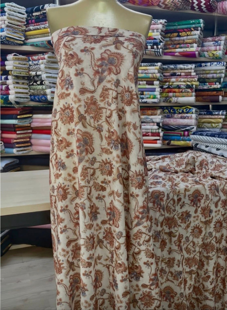 Özel Desenli 150 cm (60") Kumaş 4 Çeşitli Seçenekleriyle: Şifon, Krep, Saten, Keten